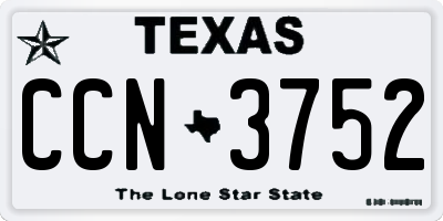 TX license plate CCN3752