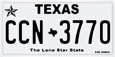 TX license plate CCN3770