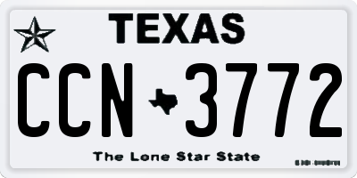 TX license plate CCN3772