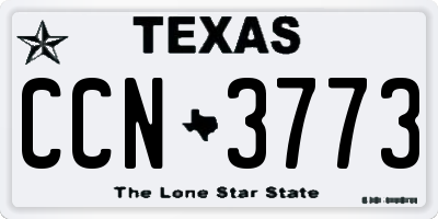 TX license plate CCN3773