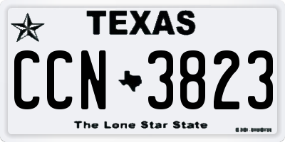 TX license plate CCN3823