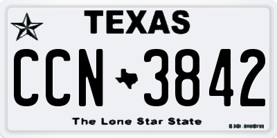 TX license plate CCN3842