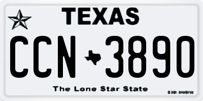 TX license plate CCN3890