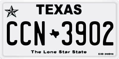 TX license plate CCN3902