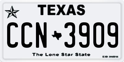 TX license plate CCN3909