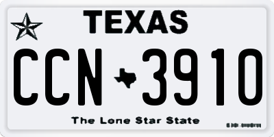 TX license plate CCN3910