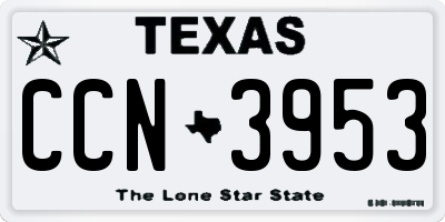 TX license plate CCN3953