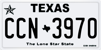 TX license plate CCN3970