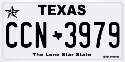 TX license plate CCN3979