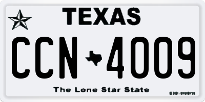 TX license plate CCN4009