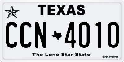 TX license plate CCN4010