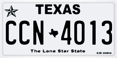TX license plate CCN4013