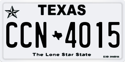 TX license plate CCN4015