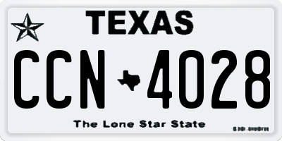 TX license plate CCN4028