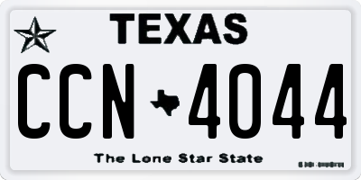 TX license plate CCN4044