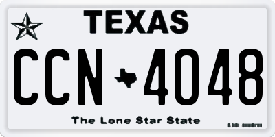 TX license plate CCN4048