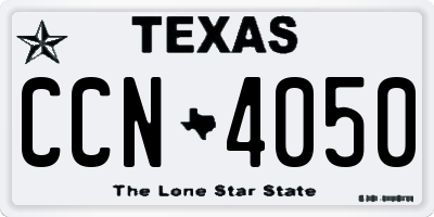 TX license plate CCN4050