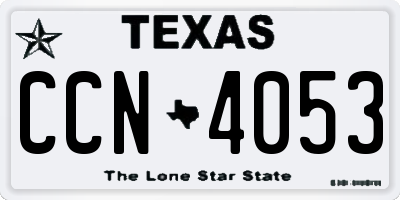 TX license plate CCN4053