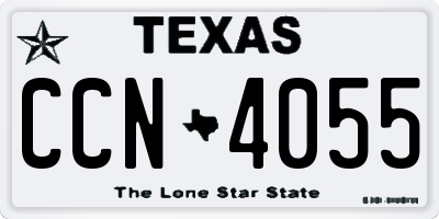 TX license plate CCN4055