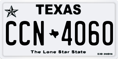 TX license plate CCN4060