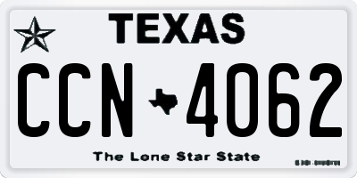 TX license plate CCN4062