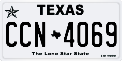 TX license plate CCN4069