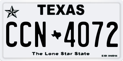 TX license plate CCN4072