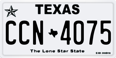 TX license plate CCN4075