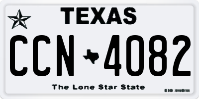 TX license plate CCN4082
