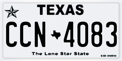 TX license plate CCN4083