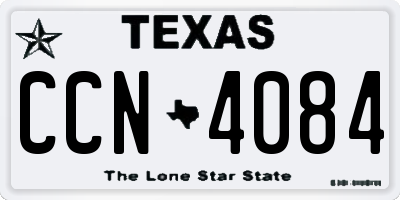 TX license plate CCN4084