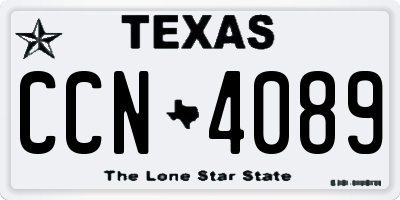 TX license plate CCN4089