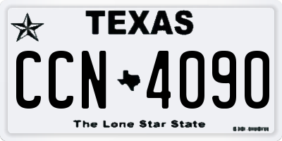 TX license plate CCN4090