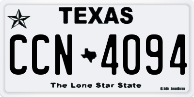 TX license plate CCN4094