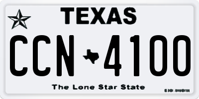TX license plate CCN4100