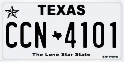 TX license plate CCN4101