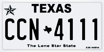 TX license plate CCN4111