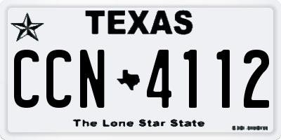 TX license plate CCN4112