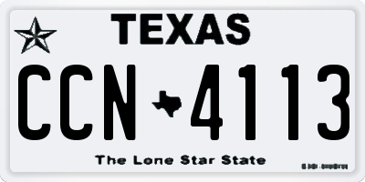 TX license plate CCN4113