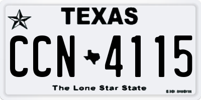 TX license plate CCN4115
