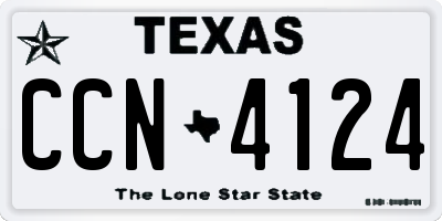 TX license plate CCN4124