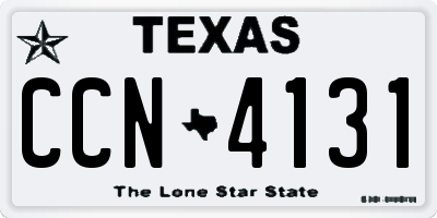 TX license plate CCN4131
