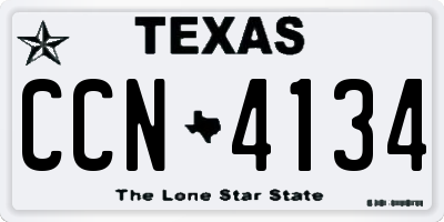 TX license plate CCN4134