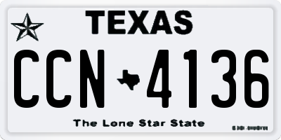 TX license plate CCN4136