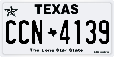 TX license plate CCN4139