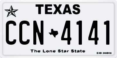 TX license plate CCN4141
