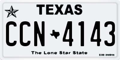 TX license plate CCN4143