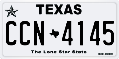 TX license plate CCN4145
