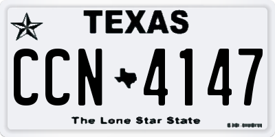 TX license plate CCN4147