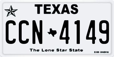 TX license plate CCN4149